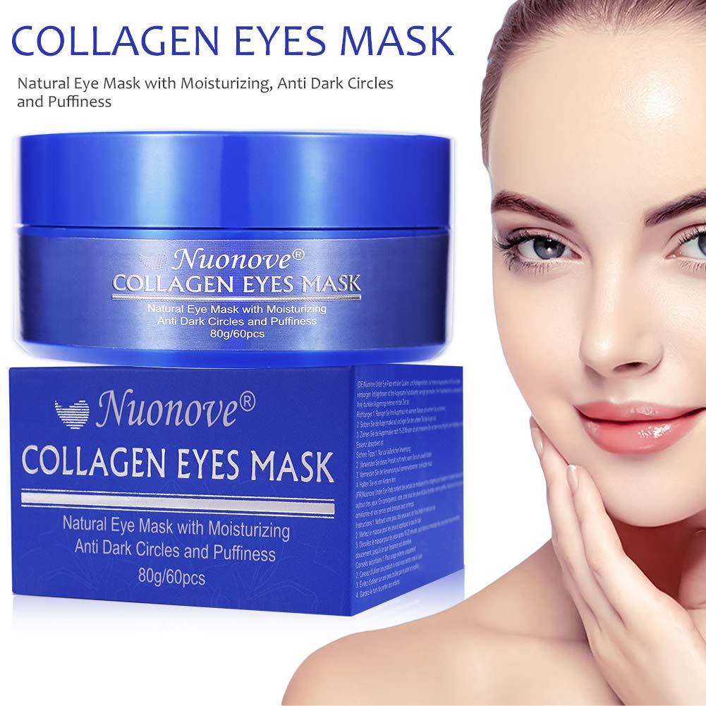 Nuonove Under Eye Mask, Collagen Eye Mask, Under Eye Patches, Eye Pads, Anti Aging Eye Patches with Collagen, For Brightens & Reducing Wrinkles, Dark Circles, Eye Bags and Puffiness/30 Pairs