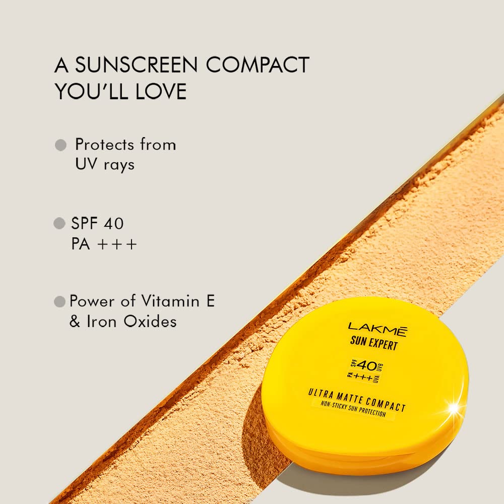 Lakme Sun Expert Ultra Matte SPF 40 PA+++ Compact, 7g