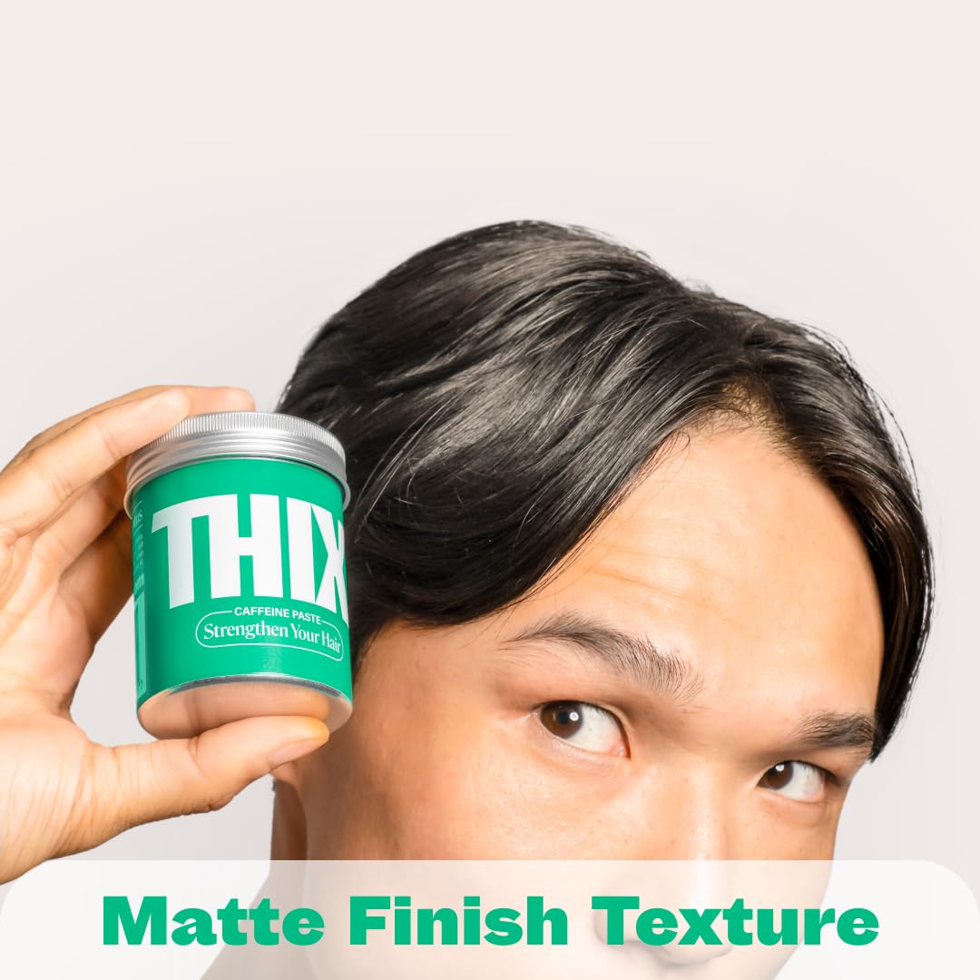 THIX Caffeine Styling Paste | Featured in GQ Magazine for Thicker, Fuller Hair | Stimulates Hair Growth with Proteins & Vitamins - 100ml