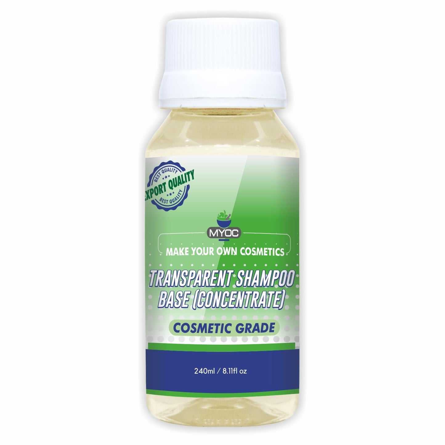 MYOC DIY Transparent Shampoo Base (Concentrate), Moisturizing DIY Shampoo Base for All Hair Types, Create Your Natural Hair Care Products- 240 ml