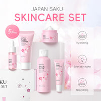 Fashion Base Skin Care For Teenage Girls,Sakura Skincare Set (Sakura-5PCS)