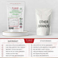 Time Health Vollagen® Advanced Vegan Collagen - 18 Amino Acid Complex in Ratio of Collagen - Studied Effectiveness - 60 Capsules - Vegetarian - Zero Additives - Pullulan (60 Capsule Pouch)