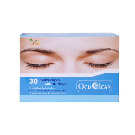 VED Ved Eyelid & Lash Wipes for Periocular Treatment in Adults and Children. Safe & Naturally Remove debris For Lashes and Eyelids, Pack of 30 Pre-moistened Sterile Wipes (Pack Of One(30 Count))