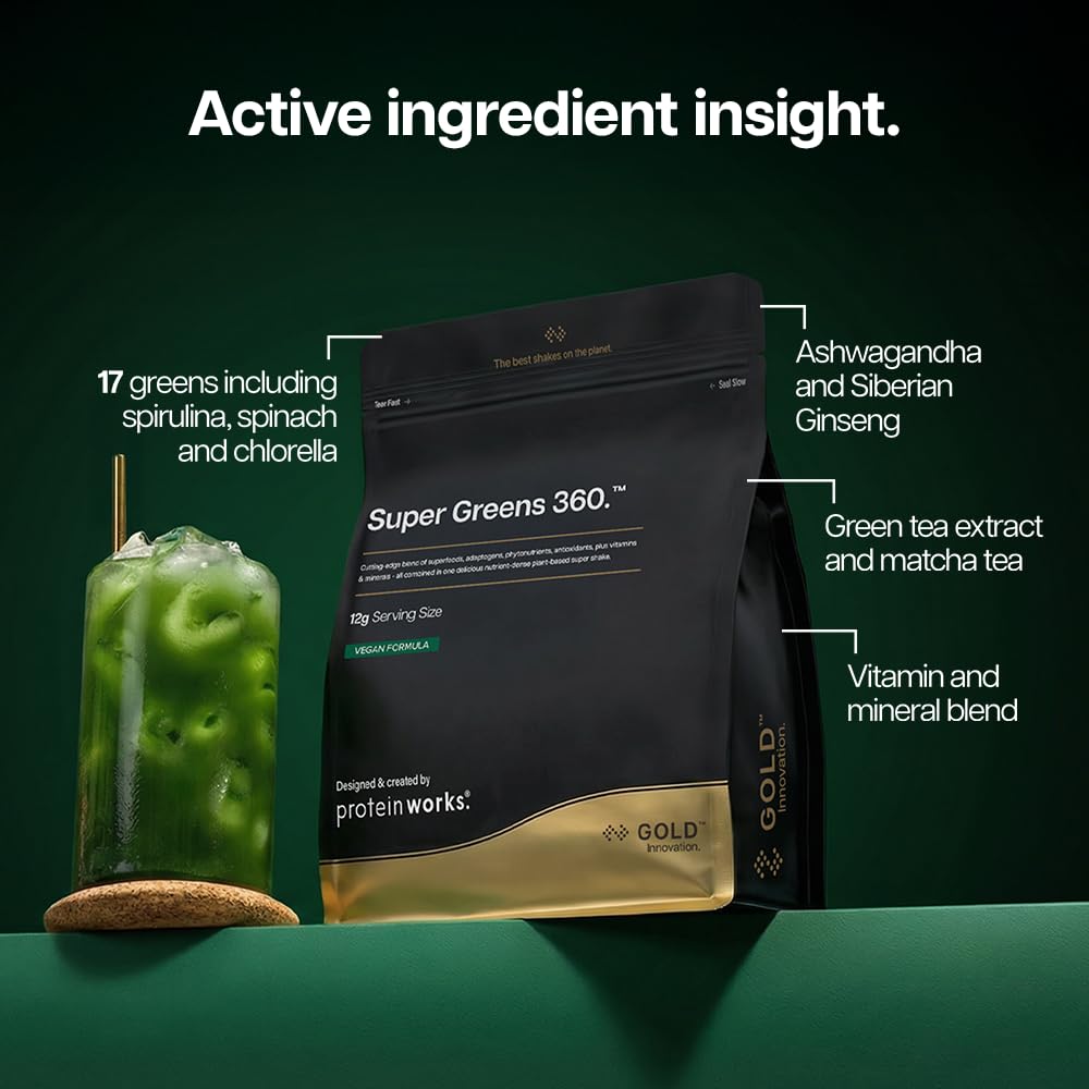 Protein Works | Super Greens 360 - Gold, Mandarin Orange, 250g