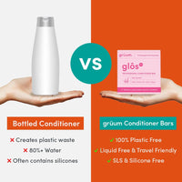 grüum Hair Growth Hair Conditioner Bar 50g - SLES, EDTA & Paraben Free Conditioner Bar for Hair Lasts up to 60 Washes - Plant-Based Vegan Solid Conditioner Bar for Hair