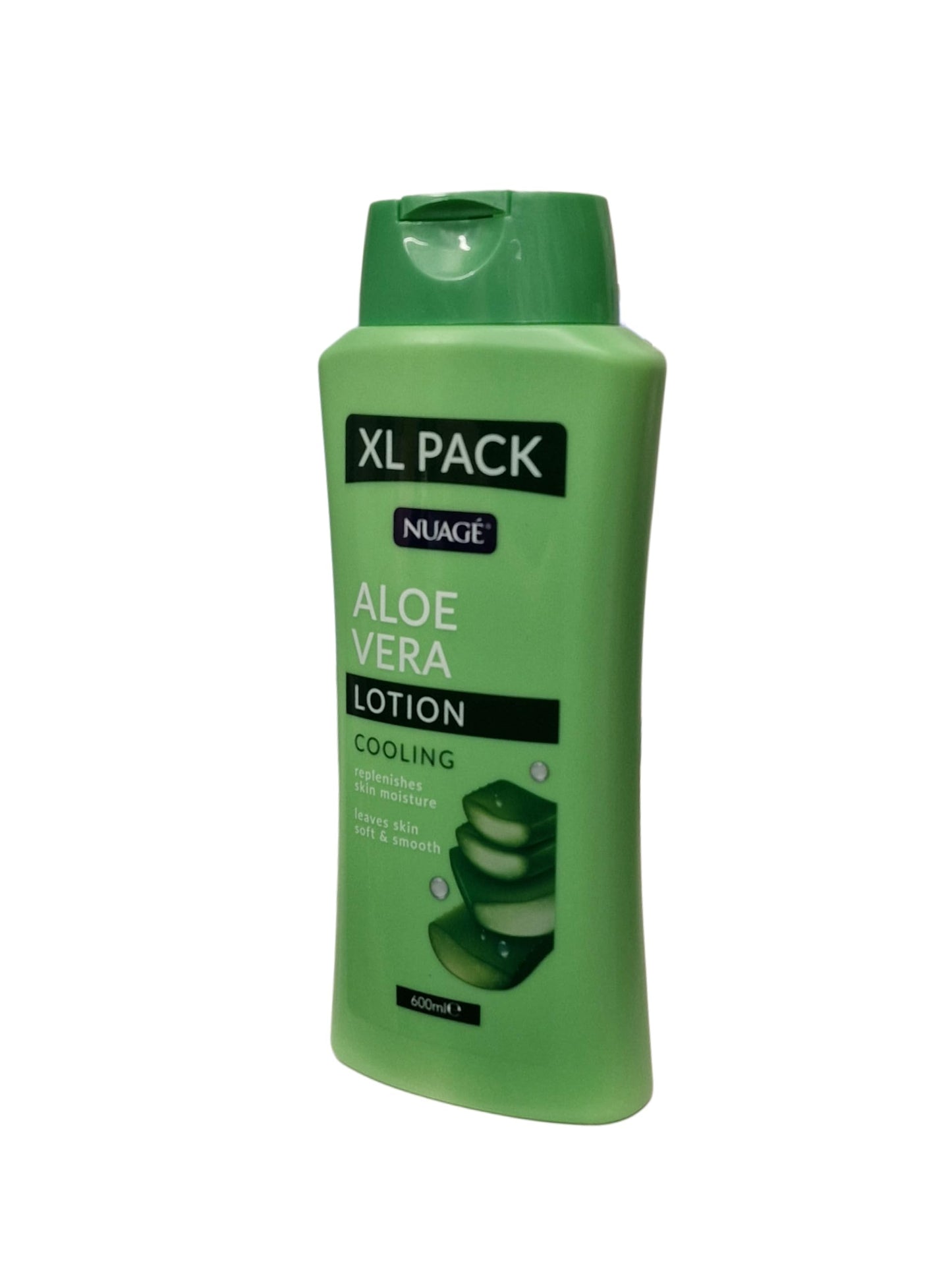 Nuage Aloe Vera Lotion Cooling XL Pack 600ml | Moisturises, Soothes & Softens Skin | Aloe Vera Enriched Formula for Daily Hydration | Ideal for After-Sun Care & Dry Skin Relief | Non-Greasy