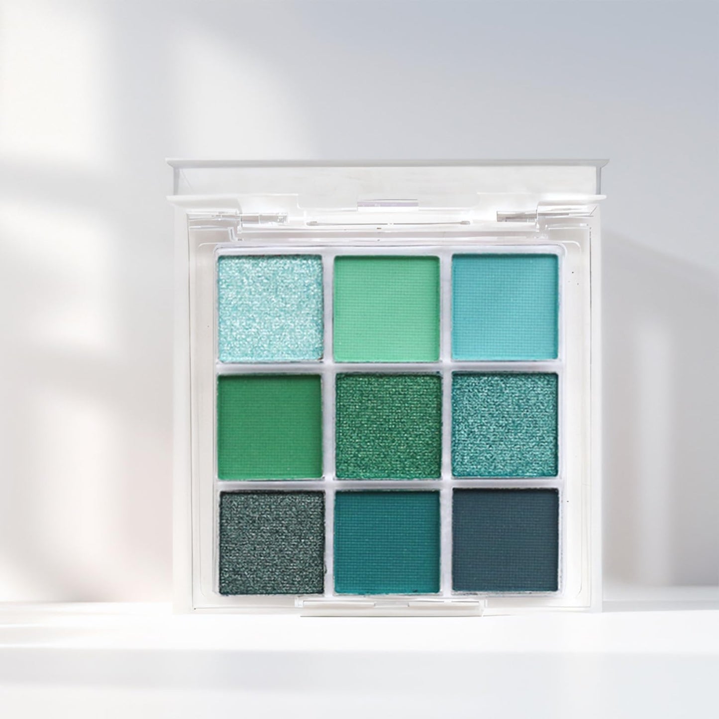 Mikloven Eyeshadow Palette, 9 Colors Matte & Glitter, Avocado Green & Forest Shades, Highly Pigmented, Waterproof Long Lasting, Includes Brushes, Perfect for Smokey Eye Party Makeup