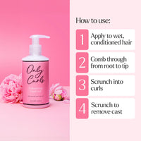 Only Curls Enhancing Curl Gel 250ml (8.45 fl oz) – Lightweight, Frizz-Control Styling Gel for Defined, Long-Lasting, and Hydrated Curls – Vegan & Cruelty-Free