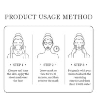 AuraAnge 7 PCS Face Mask Set - Moisturizing & Smoothing Fruit Face Masks - Improve Dullness & Luminous Skin - All Skin Types
