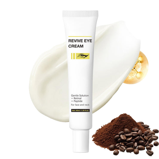 Revive Eye Cream for Face and Neck, Retinol Eyes Cream with Niacinamide & Coffea Arabica, Retinol Revive Eye Cream for Wrinkles, Reduces Wrinkles, Nourishing and Moisturizing, 40ML