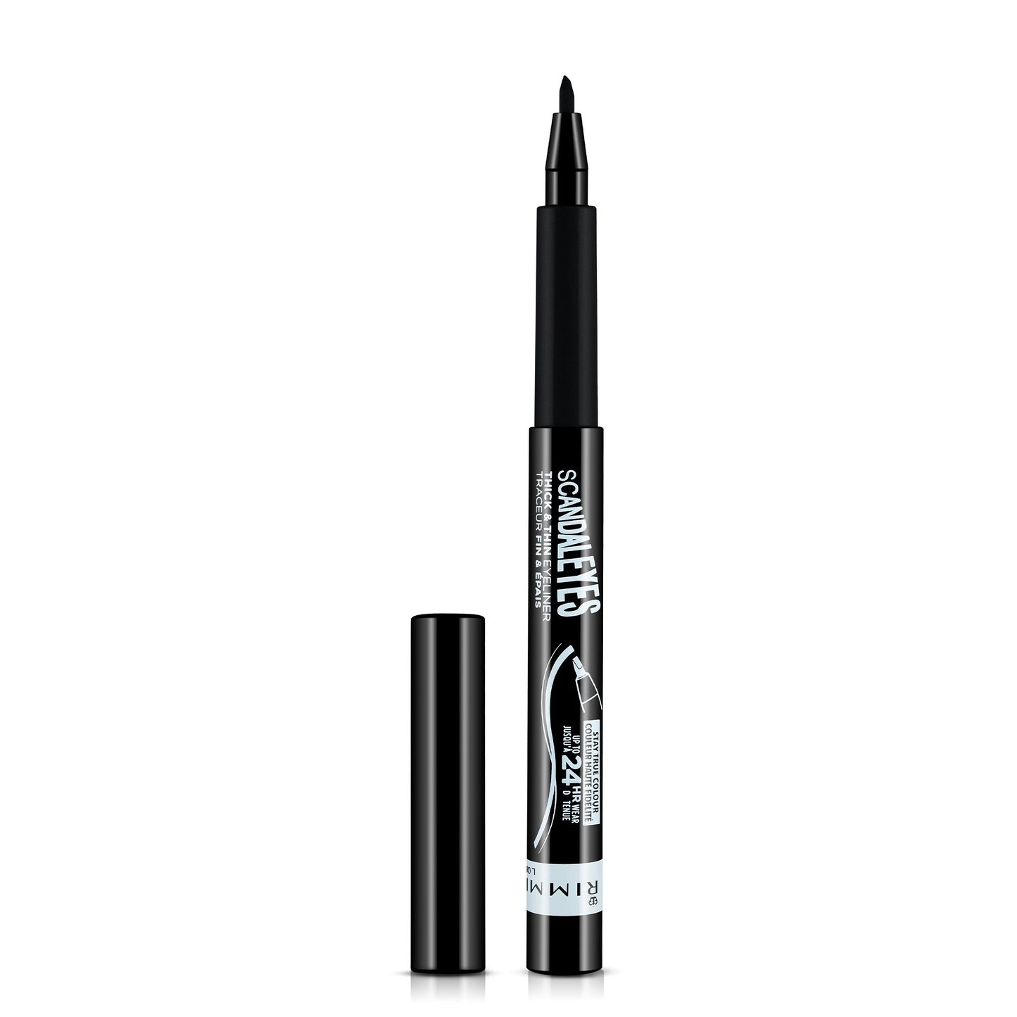 Rimmel London Scandaleyes Thick & Thin Eyeliner, Black, 1.1 ml