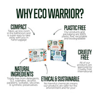 Little Soap Company Eco Warrior Daily Duo Shampoo & Soap Bar Gift Pack - Vegan, Cruelty Free, No SLS or Parabens, Shampoo Bar With Orange & Eucalyptus, Body & Hand Soap Bar with Shea Butter, Eco Friendly Soap, 100g each