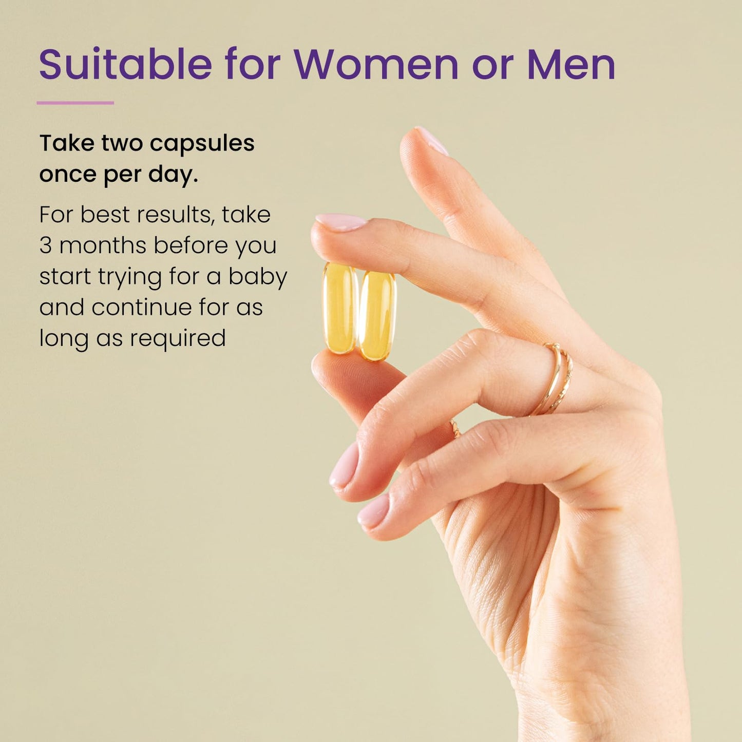 Proceive Omega 3 Conception for Men & Women Trying for a Baby - EPA & DHA High Strength Pure Fish Oil Tablets - 60 Capsules - 2000mg Fish Oil per Dose - Sustainably Sourced, No PCBs, No Heavy Metals