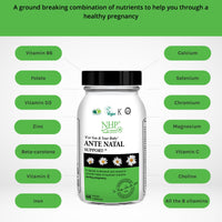 NHP The Natural Health Practice Natural Health Practice Ante Natal Support (60 Capsules) Multivitamin & Minerals for Healthy Pregnancy