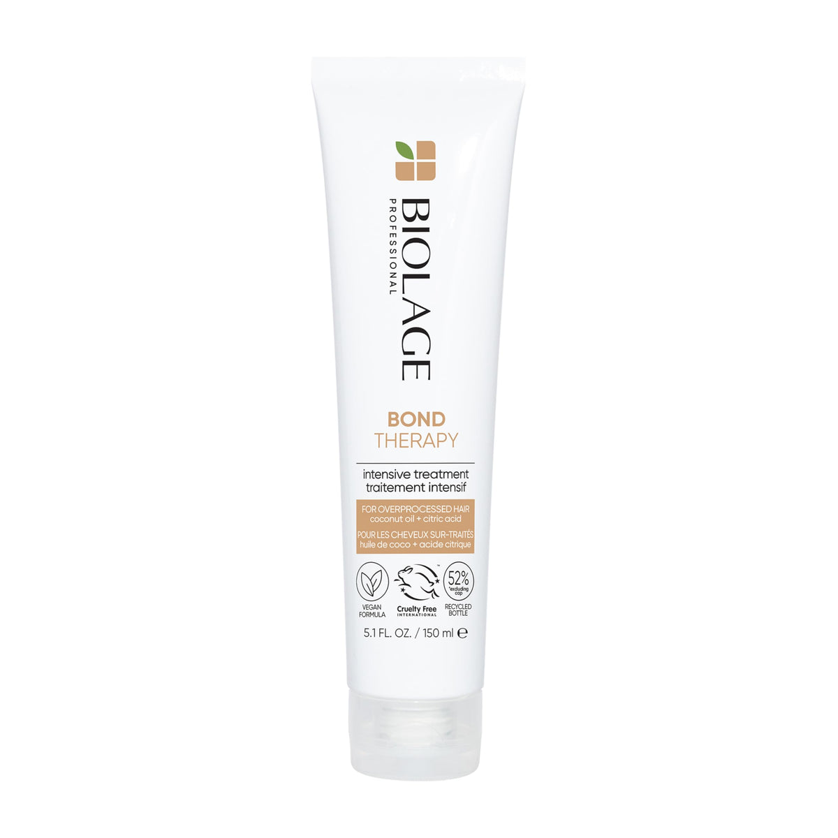 Biolage, Bond Therapy, Pre-Shampoo Intensive Treatment, Medium to Thick Hair, Moisturises & Repairs, Enriched with Coconut Oil & Citric Acid, 150 ml