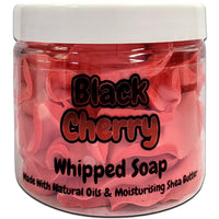 Black Cherry Whipped Soap Body Wash - 150g - Natural Oils and Butters - Fruity Scent - Vegan Friendly - Puddle of Wax - Made in the UK