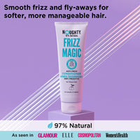 Noughty 97% Natural Frizz Magic Conditioner, Anti Frizz/Humidity Conditioning Formula for Frizzy, Curly and Wavy Hair, 97% Natural Sulphate Free Vegan Haircare for Smooth Control and Shine 250ml