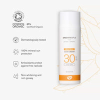 Green People Mineral Sun Cream SPF30 with Zinc Oxide, 50ml