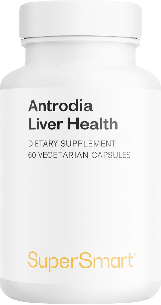 SUPERSMART Antrodia Liver Health - Powerful and Fast Liver Detox - Clinically Tested Antrodia Camphorata for Detox & Liver Support - >0.3% Antroquinonol - 60 Capsules - SuperSmart