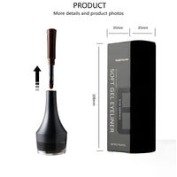 Mikloven Eyeliner Pot - High Matte Cream Gel Eyeliner in Black & Brown: Long-Lasting Waterproof Smudge-Proof Gel Formula with Fine Tip Brush, Ideal for Precise Lines, Mature Skin and All-Day Wear