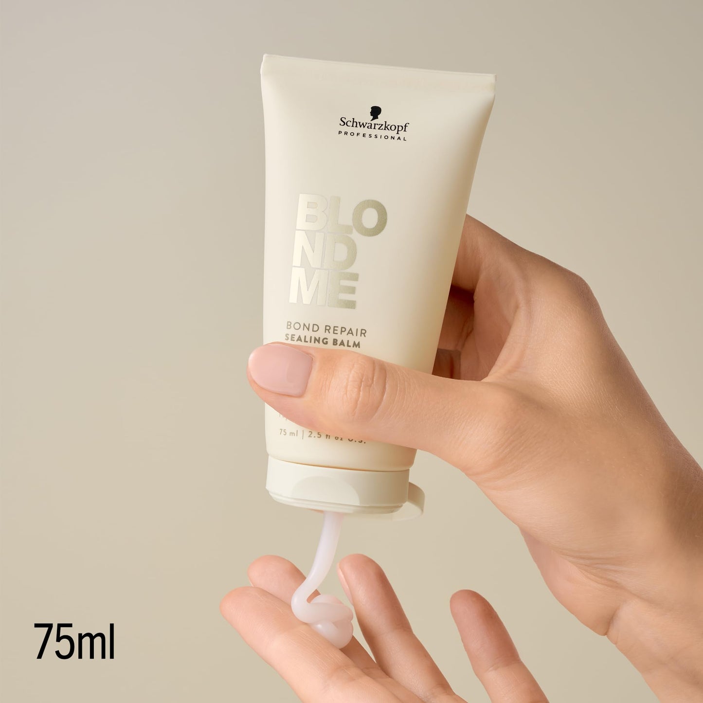 BlondMe Schwarzkopf Professional BLONDME Bond Repair Sealing Balm Leave In Treatment Heat Protection Reducing Frizz Sealing Split Ends Smoothing And Strengthening 75 ml