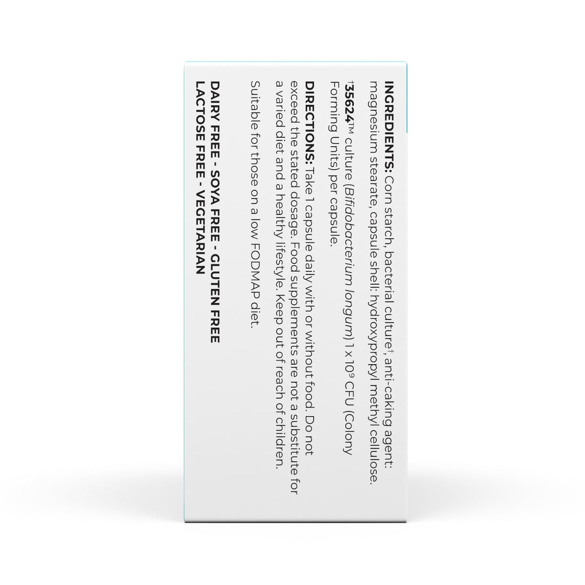 PrecisionBiotics Alflorex Original - Daily Gut Health Supplement - Contains Bifidobacterium Longum Bacterial Culture Strain 35624 - No Refrigeration Required - 60 Capsules