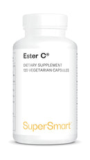 SUPERSMART Ester C® - Non-Acidic Vitamin C - Patented - Helps Reduce Fatigue and Strengthen the Immune System - Easy to Digest - Vegan - Gluten-Free - SuperSmart