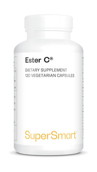 SUPERSMART Ester C® - Non-Acidic Vitamin C - Patented - Helps Reduce Fatigue and Strengthen the Immune System - Easy to Digest - Vegan - Gluten-Free - SuperSmart