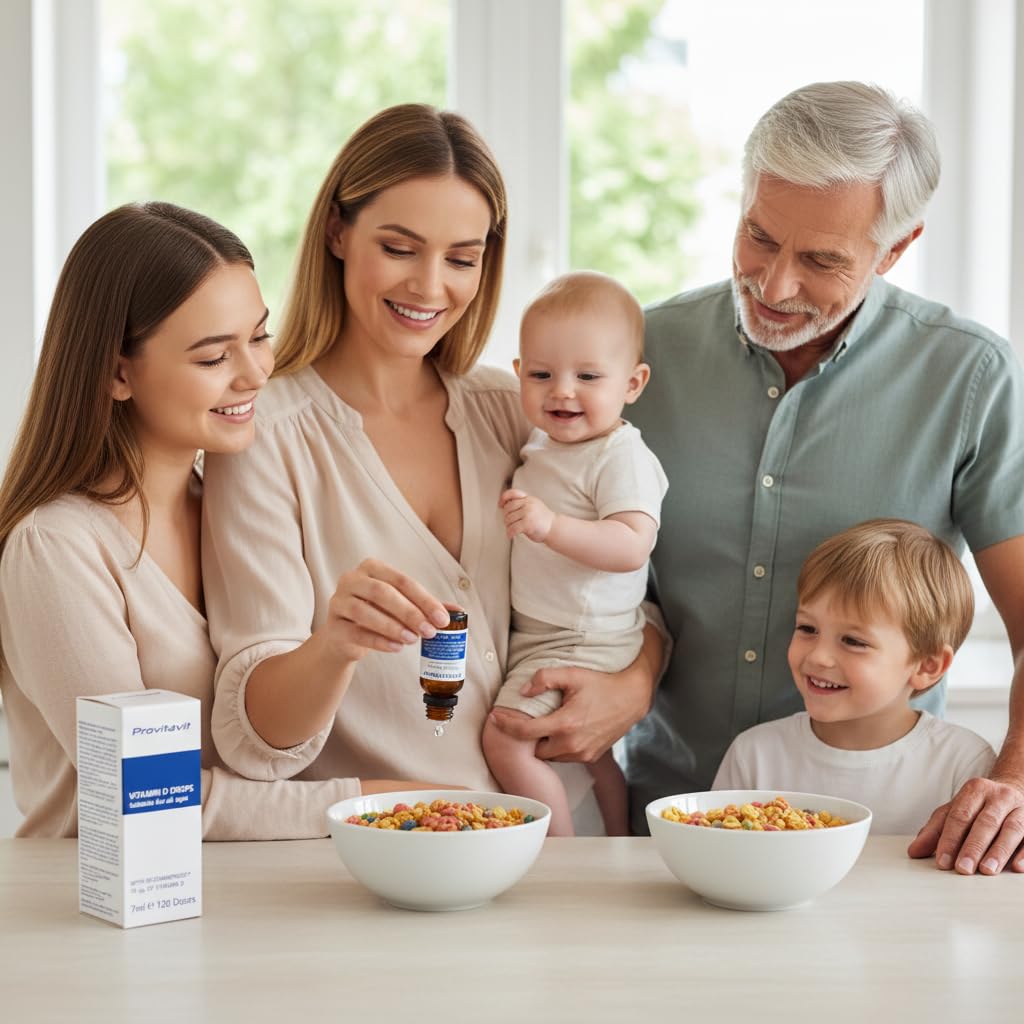 Provitavit Vitamin D Drops - NHS Recommended Level of Vitamin D - 10 microgram (400IU) – Babies, Children and Adults - Supports Healthy Bones, Teeth and Immune System. Sugar Free, Vegetarian, Halal, UK Made.