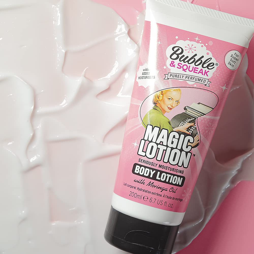 Bubble & Squeak Body Lotion, Magic Lotion Seriously Moisturising, Vegan Friendly & Creulty Free - Moringa Oil 1 x 200ml