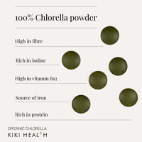 KIKI HEALTH KIKI Health Organic Chlorella Tablets | 100% Organic Chlorella - Digestive, Immune, & Brain Health | Natural Source of Vegan Protein & Vitamins | Superfood for Detox Support, 200 Tablets (500mg)