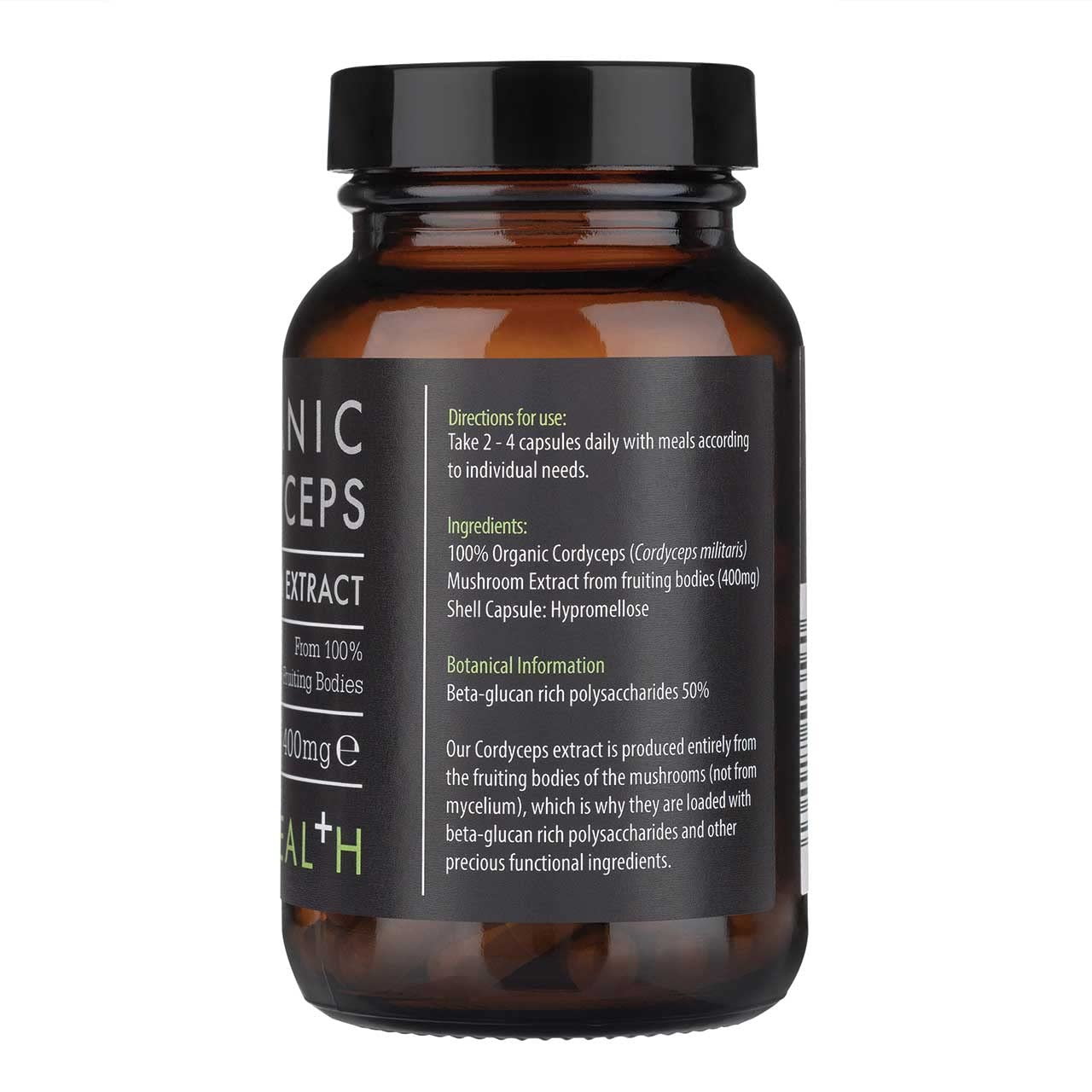 KIKI HEALTH KIKI Health Organic Cordyceps Mushroom Extract - 60 Vegicaps