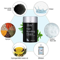 Dexe Hair Building Fibers - Thickening Fiber for Women and Men-Gentle Plant Formula-Hypoallergenic-Natural Look - Hair Loss Concealer Powder for Thicker Fuller Hair - .77oz (Dark brown)