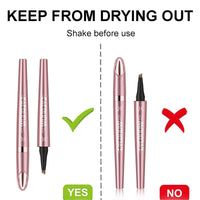 EONFAVE Eyebrow Pencil - Microblading Eyebrow Pen with 4 Micro-Fork Tip - New 3D Magic Eyebrow Pencil - Waterproof and Smudgeproof Brow Pen,Creates Natural Looking Defined Eyebrows