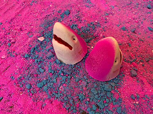 Elegance Natural Skin Care PINK Shark Attack Bath Bomb! Handmade in the UK Fizzer creates a Shark bite Blood Bath like Jaws in your tub New and Improved