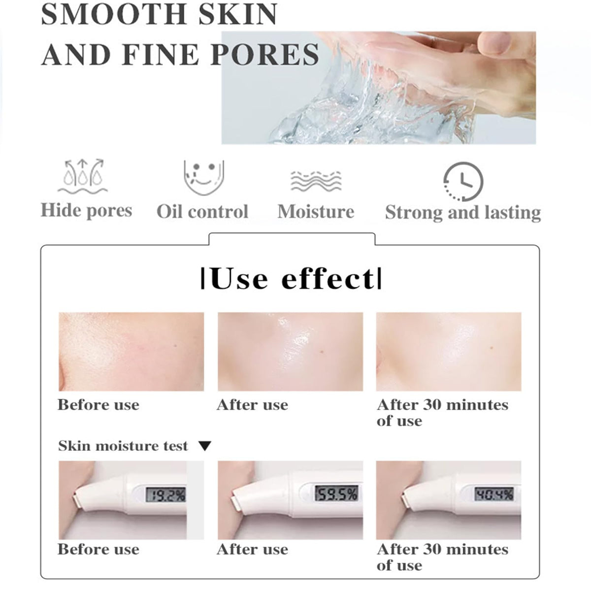 Luzvienzee Face Primer Makeup, Hydrating Pore Minimizer Makeup Primer Under Foundation, Deeply Moisturizing Smoothing Clear Matte Primer for Dry Skin