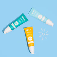Q+A Peptide Anti-Ageing Daily Sunscreen SPF 50: Lightweight, Non-Sticky, Broad-Spectrum UVA/UVB, Collagen-Boosting, Hydrating, Radiance-Enhancing, 95% Natural, Vegan, Facial SPF, 50ml