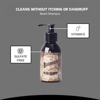 BY CAROBELS BEARDBURYS Beardburys Beard and Mustache Shampoo, Gentle Cleanser, Hydrates and Softens, Paraben-Free, Ideal for Daily Use, Suitable for All Beard Types 150ml