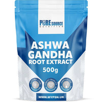 Pure Source Nutrition Organic Ashwagandha Powder 500g Supports Immunity | Premium Ashwagandha Root Superfood Anxiety, Stress & Fatigue Relief, Sleep Aid, Energy Increase Zero Additives Vegan Powder by PSN (500g)