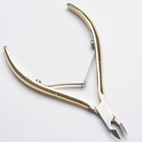 Professional Gold-Plated Carbon Steel cuticles Pliers, cuticles Pliers, Professional cuticles Cutter, Stainless Steel cuticles Scissors, Double Spring, 6mm Jaws for Dead Skin and cuticles Pliers