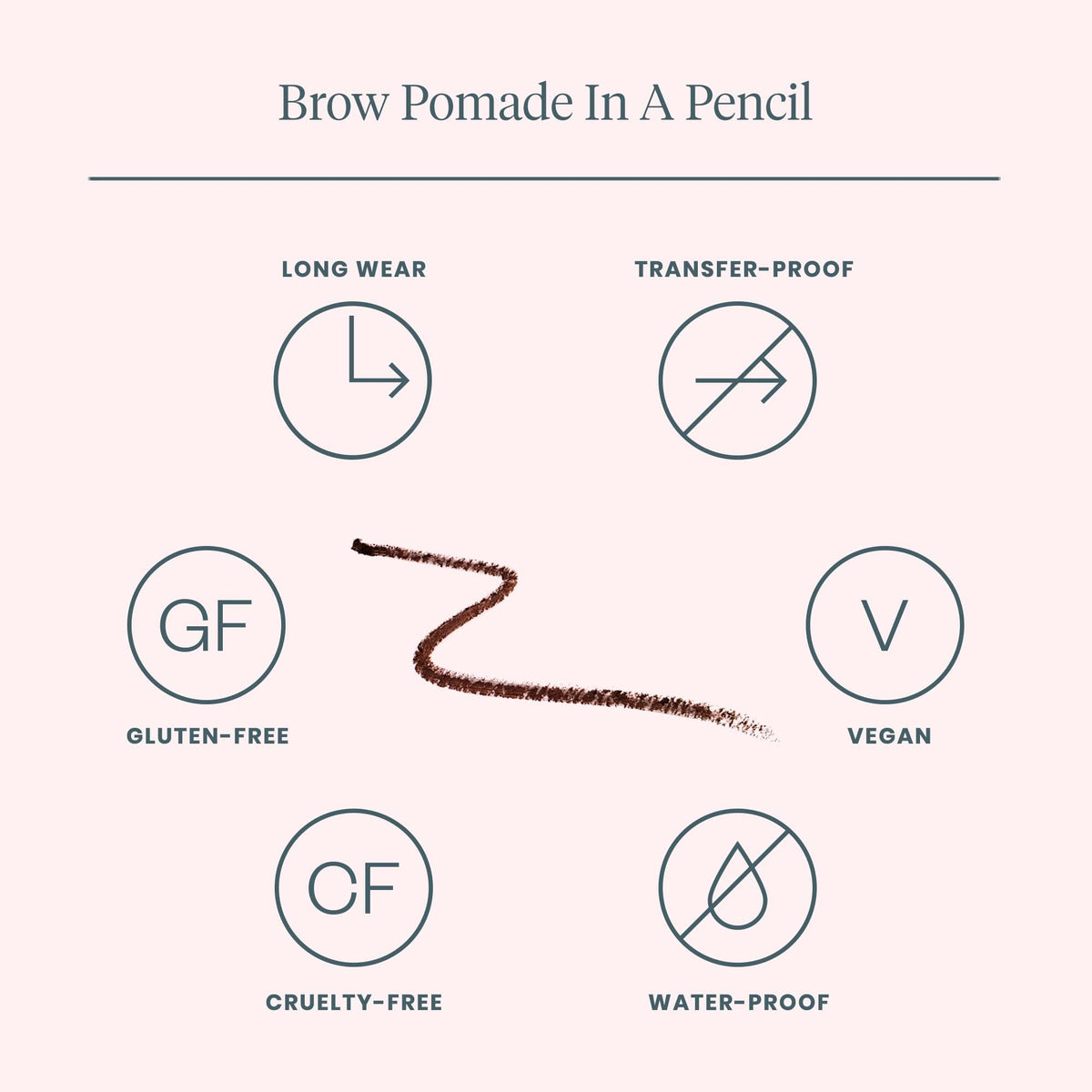 Wonderskin WONDERSKIN Eyebrow Pencil - Sharpenable Brow Pencil For Natural Looking Brows, Brown Eye Makeup, Long Lasting Eyebrow Pomade (Dark Brunette)