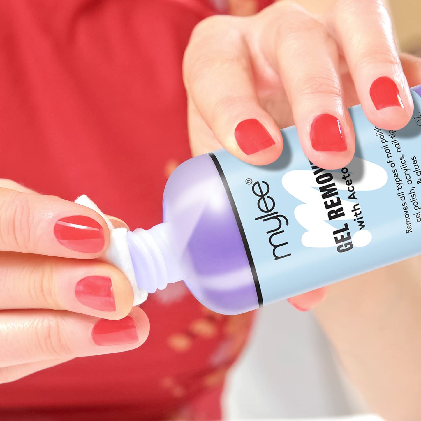 Mylee Gel Polish Remover Acetone 250ml, Salon Professional UV LED Nail Polish Cleaner for Manicures and Pedicures