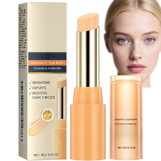 KKwoter Hydrating Vitamin C Eye Cream Stick for Dark Circles & Puffy Eyes - Anti-Aging Eye Balm Stick for Women/Men - Cooling -Boosting Under Eye Cream Skincare