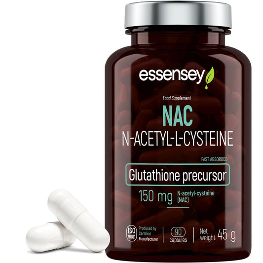ESSENSEY Essensey NAC N-Acetylo - Amino Acid L-Cysteine 150mg Capsules - Premium Liver Health Support with Glutathione Precursor - Natural Detox Formula - 90 Vegetarian Capsules