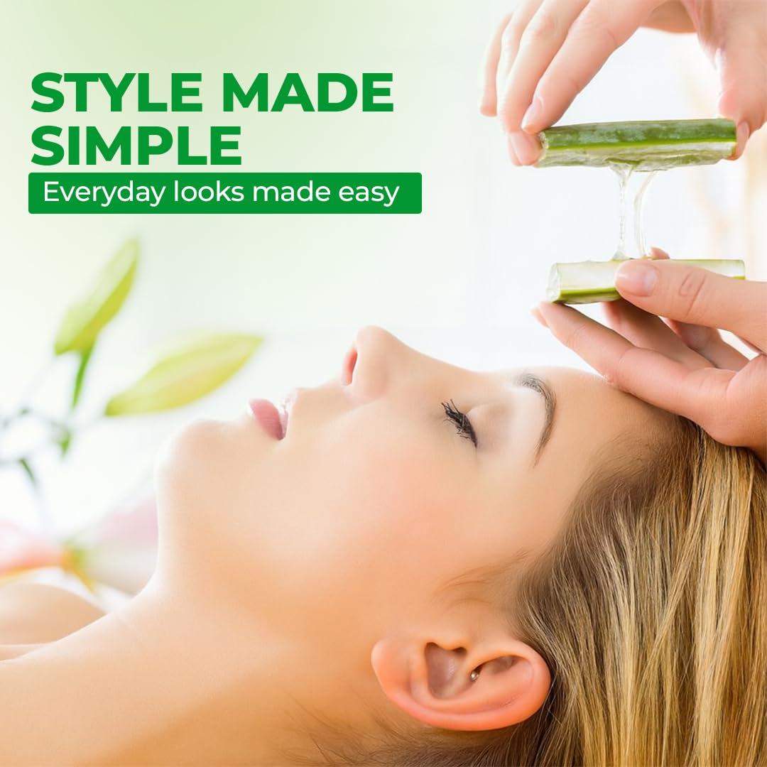 Dermaflora Natural Aloe Vera Gel for Hair with Keratin – 150ml | Lightweight Styling Gel for Men & Women | Flexible Hold, Moisturizing, Non-Flaky Formula, Paraben-Free & Allergen-Free