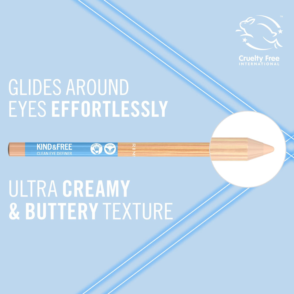 RimmelUK Rimmel Kind and Free Eyeliner, 005 Creamy White