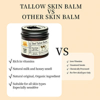 NatrLuxe Beef Tallow Honey Balm, Beef Tallow for Skin, Deeply Nourishing Grass Fed Tallow Balm, Beef Tallow Cream for Face & Body, Nourishing Beef Moisturiser for Dry Skin