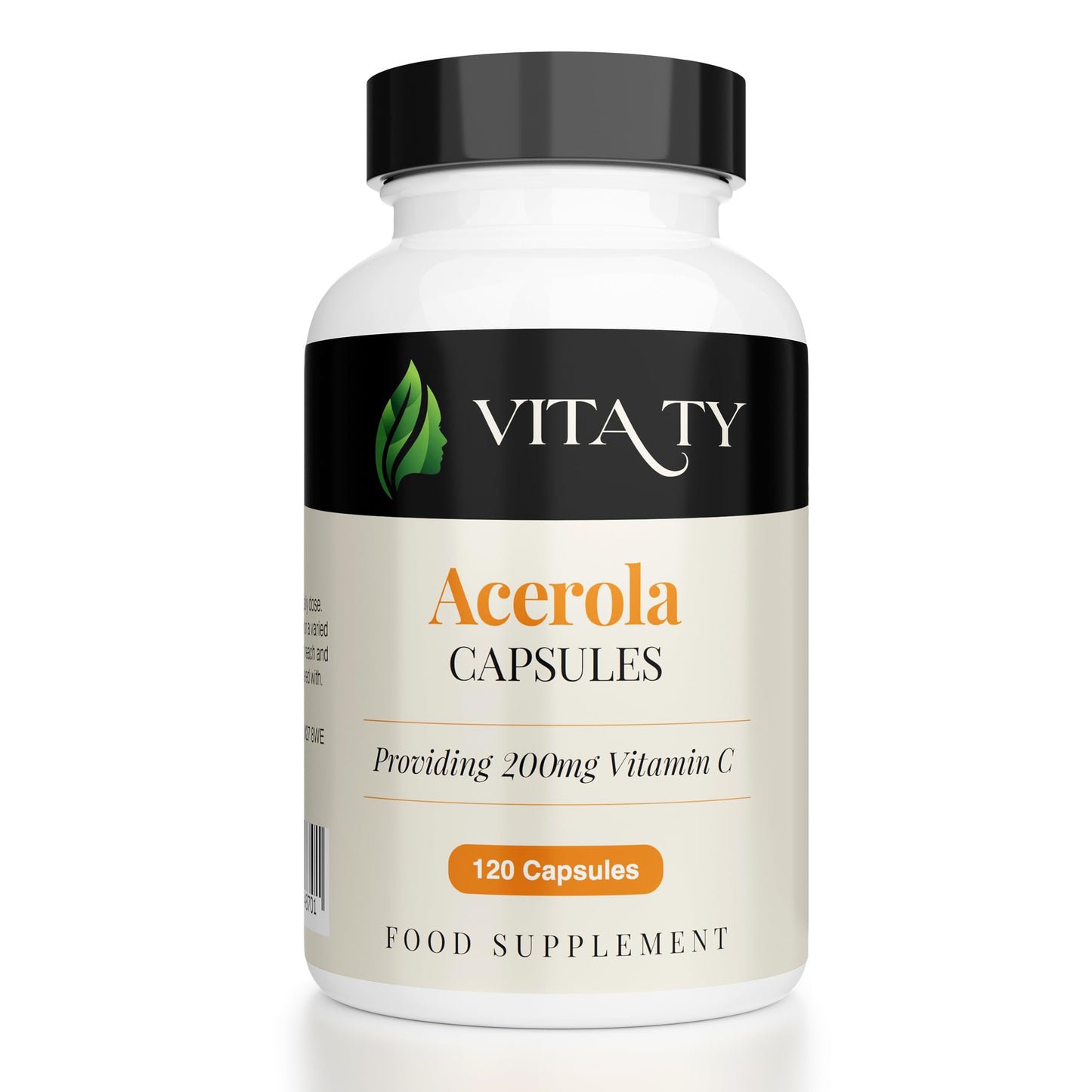 Acerola Cherry Extract 120 Vegan Capsules - Natural 200mg Vitamin C from Wholefood Source