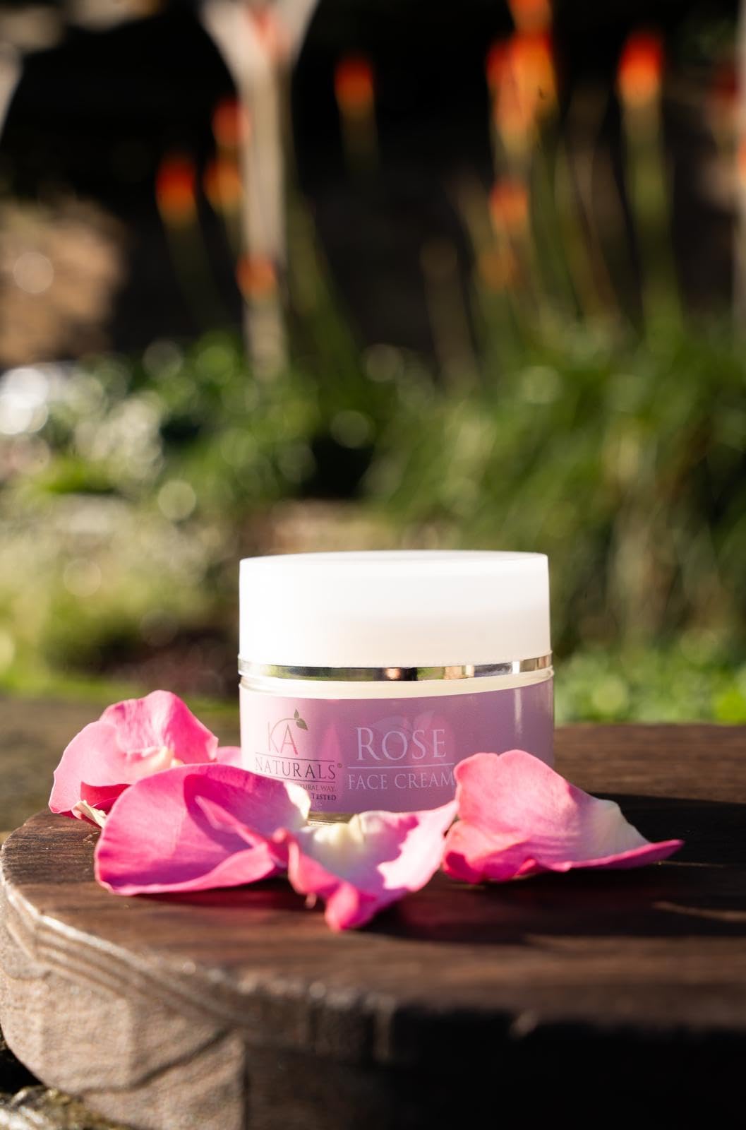 K A Naturals Rose Face Cream - 100% Natural, Vegan and Dermatologically Tested