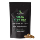 Nutrality 14 Day Colon Cleanse Detox Food Supplement | Gut Cleanse & Bowel Support | Gut Health, Bloating Relief for Men & Women | Constipation Relief for Adults - 28 Capsules